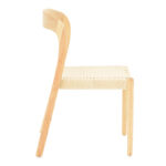 Tavrine chair rope-rubberwood in natural color 47x59x78cm - Image 3
