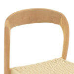 Tavrine chair rope-rubberwood in natural color 47x59x78cm - Image 6