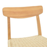 Eaprine chair natural rope-rubberwood 49x53x77cm - Слика 6