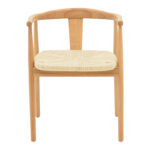 Gernine armchair solid beech wood and rope in natural shade 56x49x73cm - Image 4