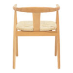 Gernine armchair solid beech wood and rope in natural shade 56x49x73cm - Image 5