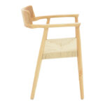 Jojene rubberwood and rope armchair in natural shade 58x54x79cm - Слика 3