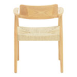 Jojene rubberwood and rope armchair in natural shade 58x54x79cm - Слика 5