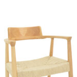 Jojene rubberwood and rope armchair in natural shade 58x54x79cm - Слика 6