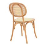 Zoel stackable chair beech wood and rattan in natural shade 45x52x82cm - Слика 2