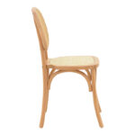 Zoel stackable chair beech wood and rattan in natural shade 45x52x82cm - Слика 3