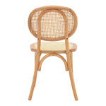 Zoel stackable chair beech wood and rattan in natural shade 45x52x82cm - Слика 5