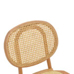 Zoel stackable chair beech wood and rattan in natural shade 45x52x82cm - Слика 6
