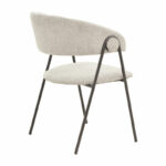 Chair Rachele light grey fabric-black metal leg 52x53x83cm - Слика 2