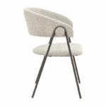 Chair Rachele light grey fabric-black metal leg 52x53x83cm - Слика 3