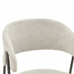 Chair Rachele light grey fabric-black metal leg 52x53x83cm - Слика 6