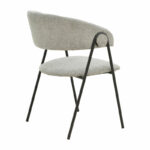 Chair Rachele fabric grey-black metal leg 52x53x83cm - Image 2