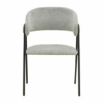 Chair Rachele fabric grey-black metal leg 52x53x83cm - Image 4