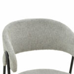 Chair Rachele fabric grey-black metal leg 52x53x83cm - Image 6