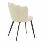 Chair Rosalia fabric ecru-black metal leg 57x52x80cm - Слика 2