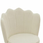 Chair Rosalia fabric ecru-black metal leg 57x52x80cm - Слика 5