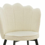 Chair Rosalia fabric ecru-black metal leg 57x52x80cm - Слика 6