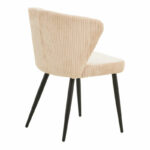 Chair Mattia fabric ivory-black metal leg 55x53x80cm - Image 3