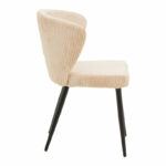 Chair Mattia fabric ivory-black metal leg 55x53x80cm - Image 4