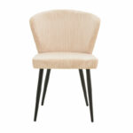 Chair Mattia fabric ivory-black metal leg 55x53x80cm - Image 5