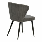 Chair Mattia fabric anthracite-black metal leg 55x53x80cm - Слика 2