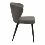 Chair Mattia fabric anthracite-black metal leg 55x53x80cm - Слика 3