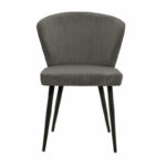 Chair Mattia fabric anthracite-black metal leg 55x53x80cm - Слика 4