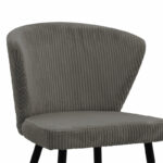 Chair Mattia fabric anthracite-black metal leg 55x53x80cm - Слика 6
