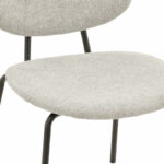 Chair Pietro fabric light grey-black leg 50x53x83cm - Image 5