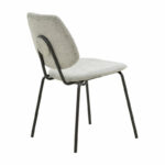 Chair Pietro fabric grey-leg black metal 50x53x83cm - Image 2