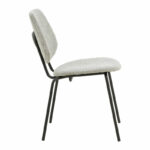 Chair Pietro fabric grey-leg black metal 50x53x83cm - Image 3