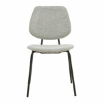 Chair Pietro fabric grey-leg black metal 50x53x83cm - Image 4