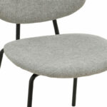 Chair Pietro fabric grey-leg black metal 50x53x83cm - Image 5