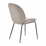 Chair Adelaide velvet grey-black metal leg 47x64x88cm - Image 2
