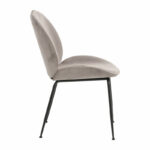 Chair Adelaide velvet grey-black metal leg 47x64x88cm - Image 3