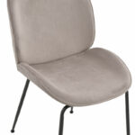Chair Adelaide velvet grey-black metal leg 47x64x88cm - Image 5