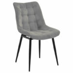 Chair Vittorio anthracite-black metal leg 46x62x80cm