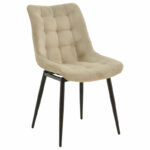 Chair Vittorio beige-black metal leg 46x62x80cm
