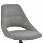 Chair Luciano fabric grey-black metal leg rotatable 52x58x86cm - Image 6