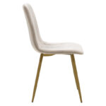 Chair Noor light grey velvet-natural metal leg 44x55x86cm - Слика 4