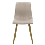 Chair Noor light grey velvet-natural metal leg 44x55x86cm - Слика 5