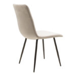 Chair Noor light grey velvet-black metal leg 44x55x86cm - Image 2