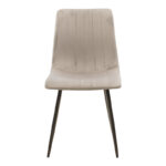 Chair Noor light grey velvet-black metal leg 44x55x86cm - Image 4