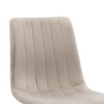 Chair Noor light grey velvet-black metal leg 44x55x86cm - Image 5