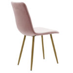Chair Noor rotten apple velvet-natural metal leg 44x55x86cm - Слика 2