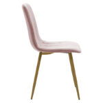 Chair Noor rotten apple velvet-natural metal leg 44x55x86cm - Слика 3