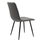 Chair Noor dark grey velvet-black metal leg 44x55x86cm - Image 2