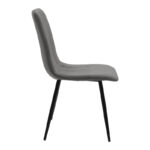 Chair Noor dark grey velvet-black metal leg 44x55x86cm - Image 3