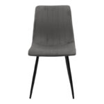 Chair Noor dark grey velvet-black metal leg 44x55x86cm - Image 4