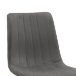 Chair Noor dark grey velvet-black metal leg 44x55x86cm - Image 5